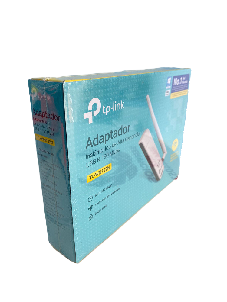 ADAPTADOR TP LINK WN722N USB WIFI INALÁMBRICO ALTA GANANCIA